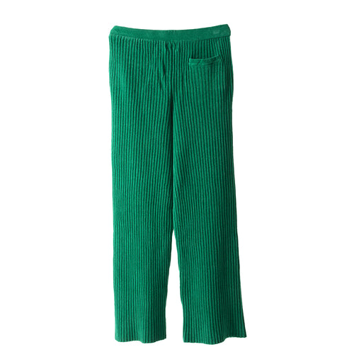Bonsai Knit Loose Pant Green KN020 Degli Uberti